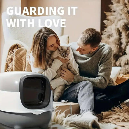 Large Fully Enclosed Cat Litter Box Lift Lid Odour Control Easy Clean Kitty
