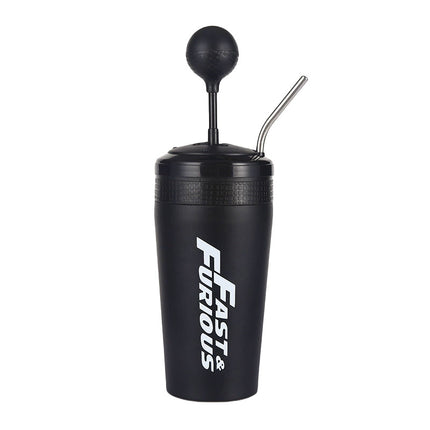 Stainless Steel Large Capacity Car Cup with Straw Drinking Cup Travel Mug