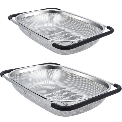 Stainless Steel Sink Basket Vegetable Washer Drain Rack Kitchen Storage Holder