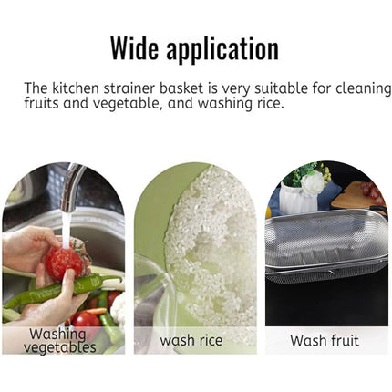 Stainless Steel Sink Basket Vegetable Washer Drain Rack Kitchen Storage Holder