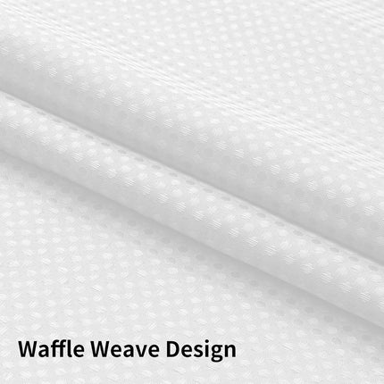 Double Waffle Shower Curtain Waterproof Mildew Resistant for Bathroom Use