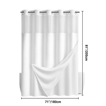 Double Waffle Shower Curtain Waterproof Mildew Resistant for Bathroom Use