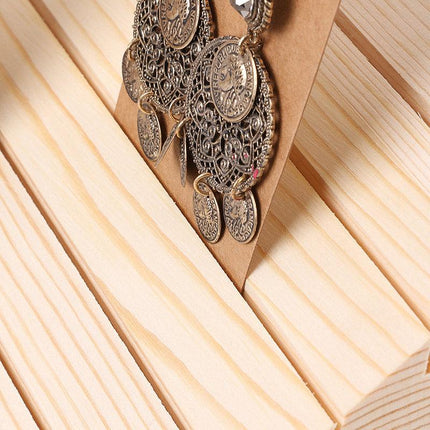 Wooden Earrings and Studs Display Rack Jewellery Organizer Stand 7 Slots Storage