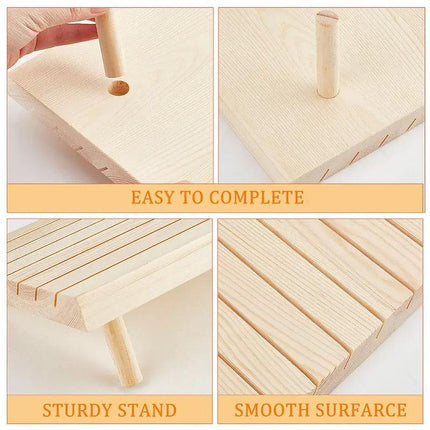 Wooden Earrings and Studs Display Rack Jewellery Organizer Stand 7 Slots Storage