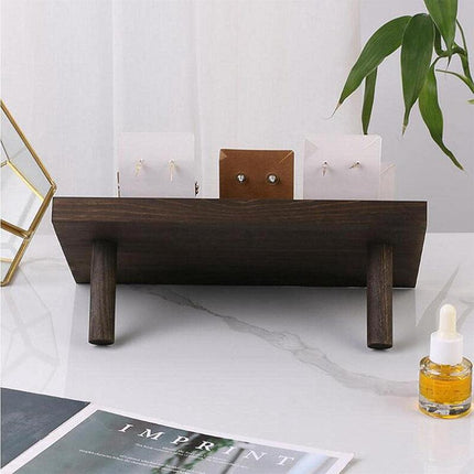 Wooden Earrings and Studs Display Rack Jewellery Organizer Stand 7 Slots Storage