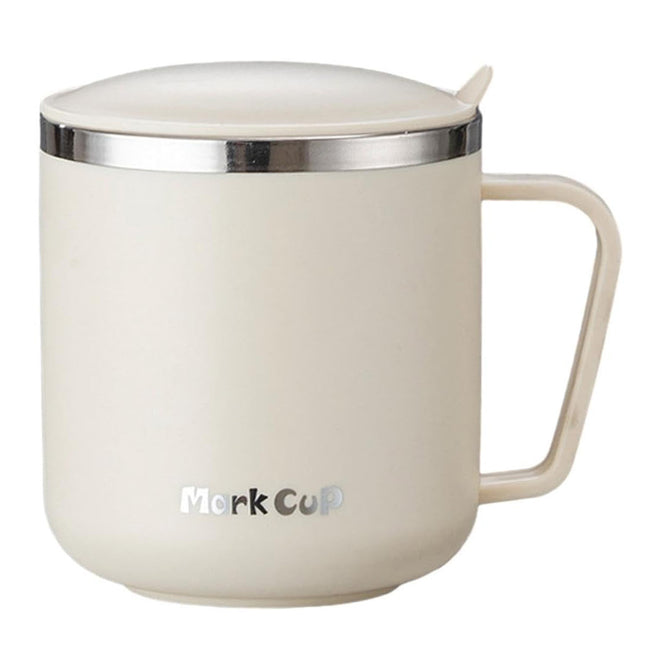 Stainless Steel Coffee Mug with Lid 400ml Food-Grade for Hot Cold Drinks Use