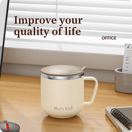 Stainless Steel Coffee Mug with Lid 400ml Food-Grade for Hot Cold Drinks Use