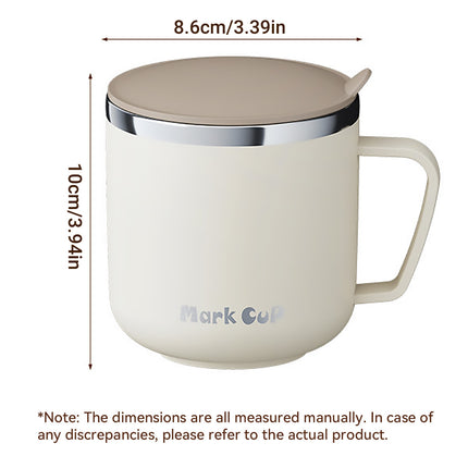 Stainless Steel Coffee Mug with Lid 400ml Food-Grade for Hot Cold Drinks Use