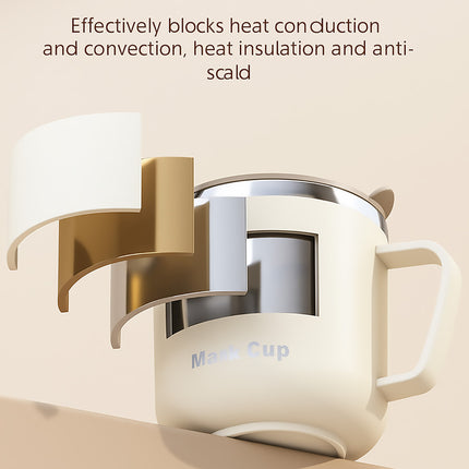 Stainless Steel Coffee Mug with Lid 400ml Food-Grade for Hot Cold Drinks Use
