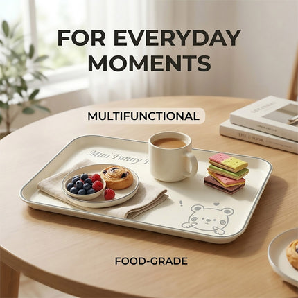Mini Funny Bear Rectangular Tray Set 3 Sizes Beige
