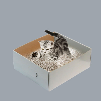 5pcs Disposable Litter Box Small Kitten Outdoor Tray Degradable Travel Use Size