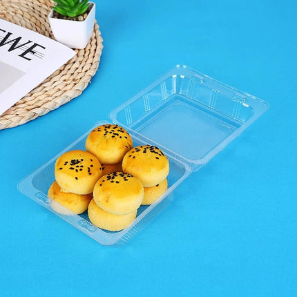 100PCS Transparent Pastry Box Hamburger Cake Box Bakery Packaging Container