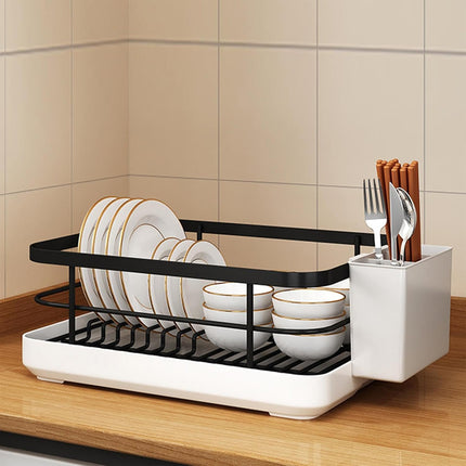 Kitchen Dish Drying Rack Sink Organizer Plate Holder Storage Box For Chopsticks