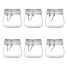 Clip On Glass Storage Jars 500ml or 1000ml 6 Pack