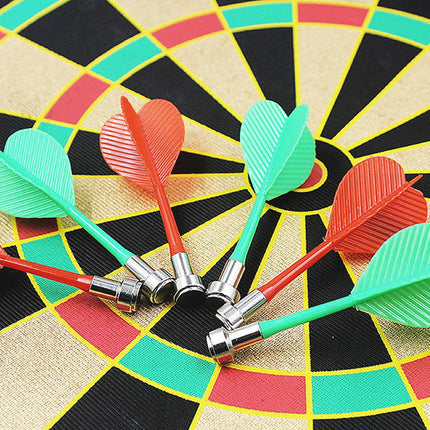 7PCS Double Sided Dart Board Game Set with Safe Tips for Indoor Fun