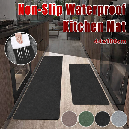 44x180cm Non-Slip Waterproof Kitchen Floor Mat Easy Clean PVC Rug