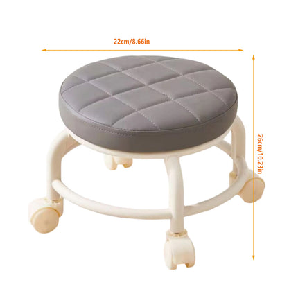 360° Rotating Roller Stool Small Swivel Chair Low Round Seat Movable Stool Use