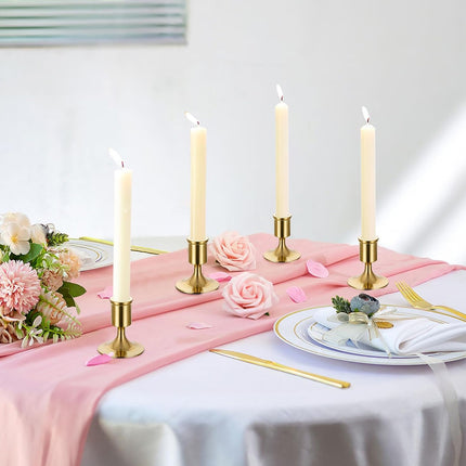 6PCS Gold Candle Holder Decoration Tabletop for Christmas Romantic Dinner Decor