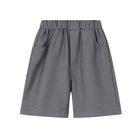 Grey Kids Boys Summer Shorts Casual Sport Elastic Waist Pants Breathable Cotton - Aimall