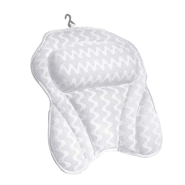 3D Breathable Mesh Bathtub Pillow Non Slip For Bathroom Spa Neck Back Support