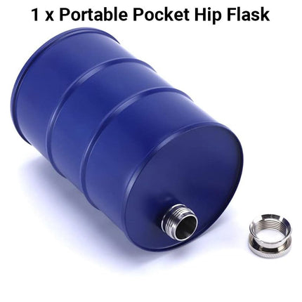 750ml Camping Wine Pot Cylindrical Stainless Steel Outdoor Wine Pot Flask