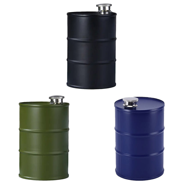 750ml Camping Wine Pot Cylindrical Stainless Steel Outdoor Wine Pot Flask