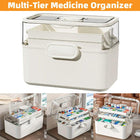Household Transparent First Aid Kit Multi Layer Medical Storage Box Organizer