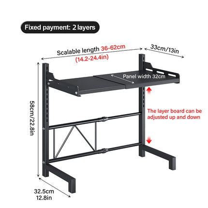 2/3Tier Microwave Oven Stand Rack Shelf Condiment Kitchen Holder Cabinet Storage