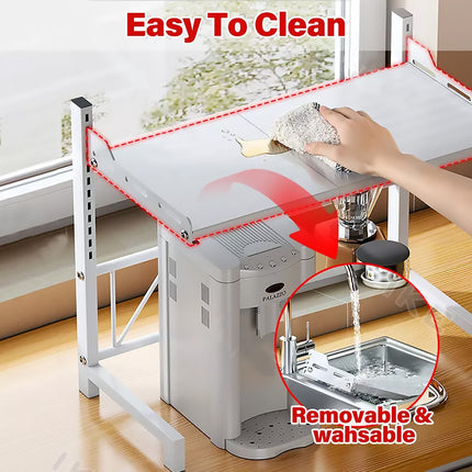 2/3Tier Microwave Oven Stand Rack Shelf Condiment Kitchen Holder Cabinet Storage