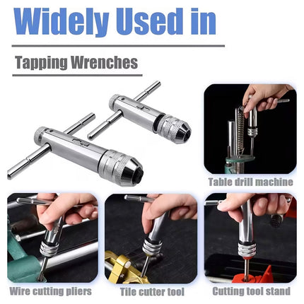 Ratchet Tap Wrench M3-M8 Adjustable T-Handle Tap Holder for Thread Repair Use