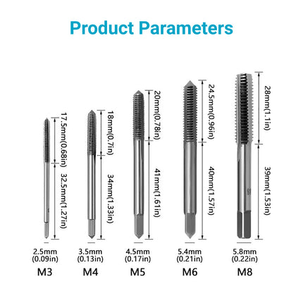 Ratchet Tap Wrench M3-M8 Adjustable T-Handle Tap Holder for Thread Repair Use