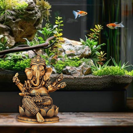 Thai Elephant Resin Ornament for Home Office Desktop Zen Spiritual Decoration