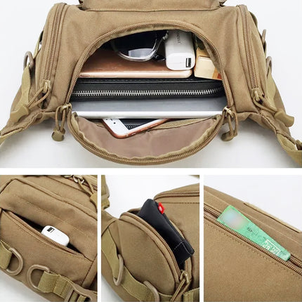 Mens Waist Bags Outdoor Nylon Crossbody Tactical Waterproof Motorcycle Bum Bag