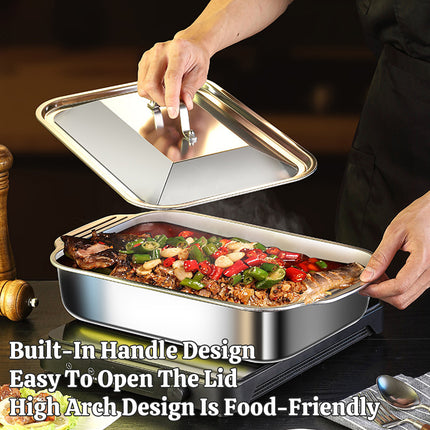 Grilled Fish Plate Crayfish Plate Tray Barbecue Plate for Camping Backyard BBQ