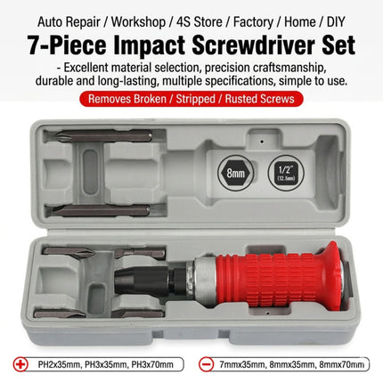 7 Piece Impact Screwdriver Set for Stripped Screws