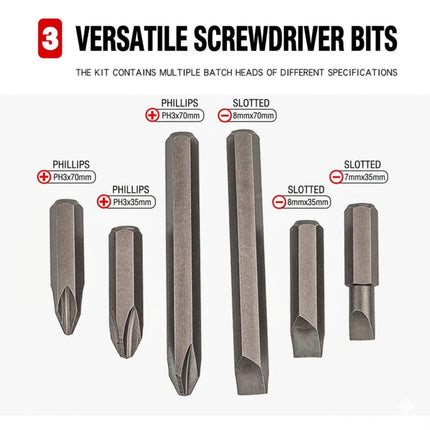 7 Piece Impact Screwdriver Set for Stripped Screws