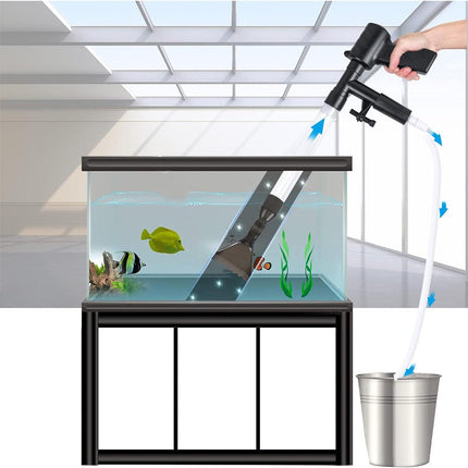 6In1 Fish Tank Cleaner Water Changer Pump Pipe Semi-automatic Cleaning Aquarium