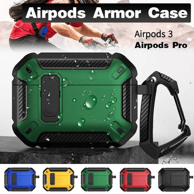 For Apple AirPods 3/Pro Case Armor Earphone Heavy Duty Shockproof Cover - Aimall