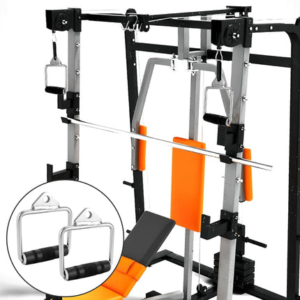 2pcs Metal D-Handle Stirrup Cable Attachments Machine Workout Fitness Gym
