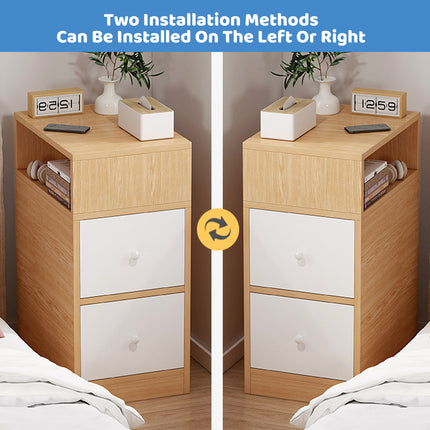 Small Multi Functional Storage Cabinet 2 Drawers 1 Open Space Sturdy Durable