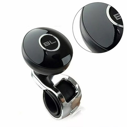 Universal Black Metal Steering Wheel Car Accessories Helper Grip Spinner Knob