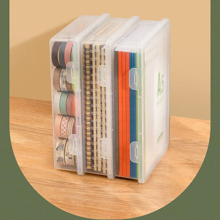 Plastic Transparent Document Organizer Multi-functional Dust-proof Storage Box