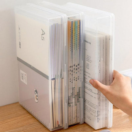 Plastic Transparent Document Organizer Multi-functional Dust-proof Storage Box