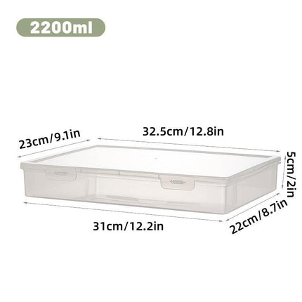 Plastic Transparent Document Organizer Multi-functional Dust-proof Storage Box