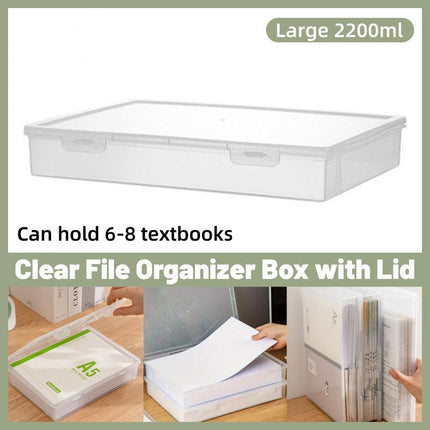 Plastic Transparent Document Organizer Multi-functional Dust-proof Storage Box