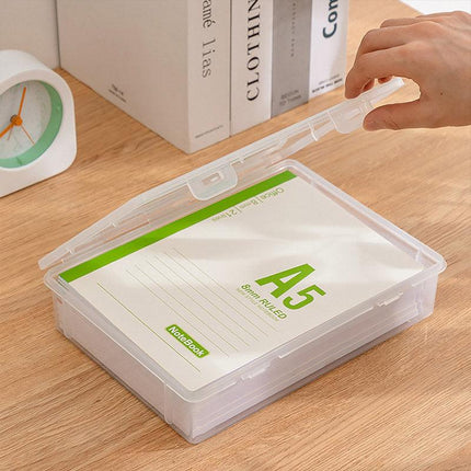Plastic Transparent Document Organizer Multi-functional Dust-proof Storage Box
