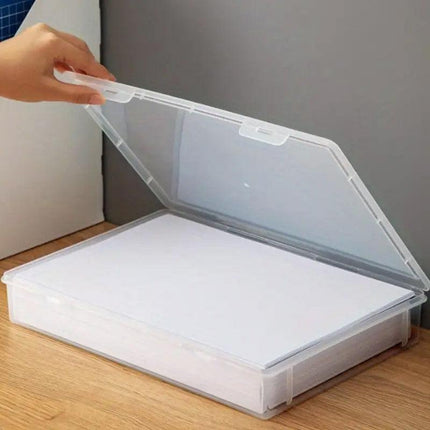 Plastic Transparent Document Organizer Multi-functional Dust-proof Storage Box