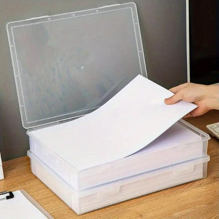 Plastic Transparent Document Organizer Multi-functional Dust-proof Storage Box
