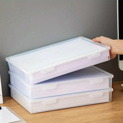 Plastic Transparent Document Organizer Multi-functional Dust-proof Storage Box