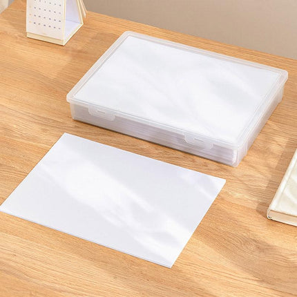 Plastic Transparent Document Organizer Multi-functional Dust-proof Storage Box